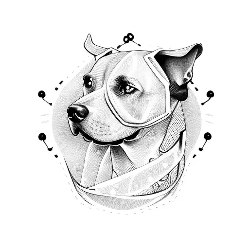 Biker Dog tattoo design idea