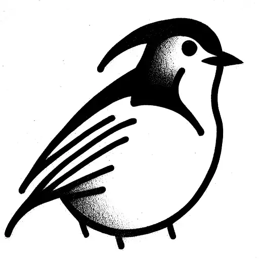 A robin bird with a hood tattoo design idea