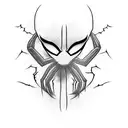 Spider-Man half venom tattoo design idea