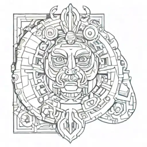 Maya tattoo design idea
