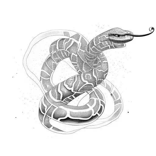 Anaconda wrapped around arm tattoo design idea