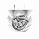 Anaconda tattoo design idea