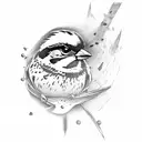 Sparrow tattoo design idea