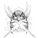 Sparrow tattoo design idea