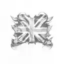 Union Jack flag tattoo design idea