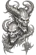 demons, evil spirits, tattoo design idea