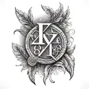 A combination of Roman numerals for the years 2018 and 2022 with a military theme tattoo design idea