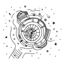 Watch, Planets, Fineline, Lines, Birthday, Minimalistic Lines tattoo design idea