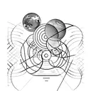 Watch, Planets, Fineline, Lines, Birthday, Minimalistic Lines tattoo design idea
