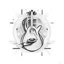  acoustic guitar tattoo design idea