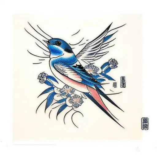 Swallow Bird tattoo design idea