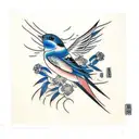Swallow Bird tattoo design idea
