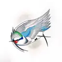 Swallow Bird tattoo design idea