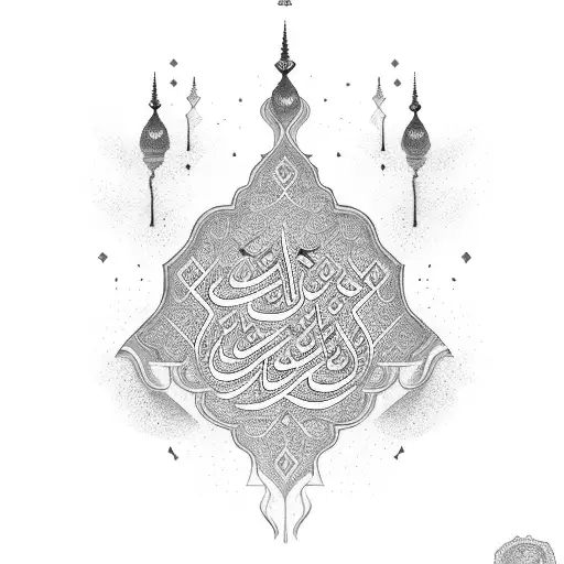 A majestic Arabic calligraphy of the phrase 'أفضل جدة' tattoo design idea