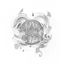 Design a unique tattoo that expresses my love for music in a creative and symbolic way. The design should emphasize my p tattoo design idea