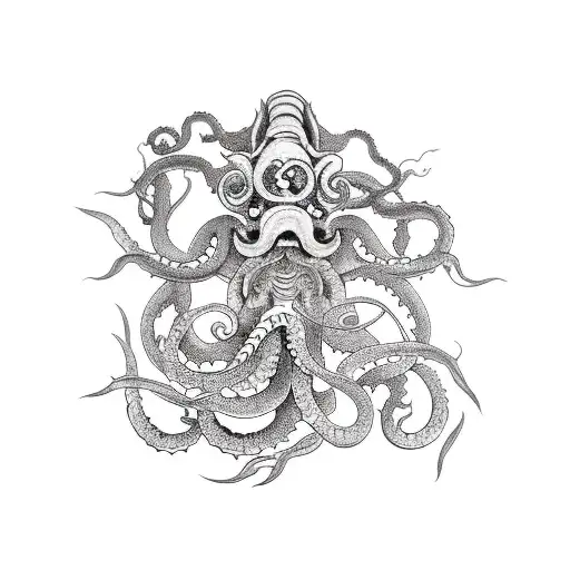 kraken tattoo design idea