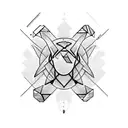 express the duality of man: always been good at numbers, but recently gotten in touch with my creative side. creativity  tattoo design idea