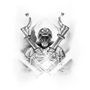 a tattoo stating on the left pectoral muscle. The tattoo will have a hockey player skating on a frozen lake with mountai tattoo design idea