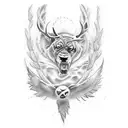 a tattoo stating on the left pectoral muscle. The tattoo will have a hockey player skating on a frozen lake with mountai tattoo design idea