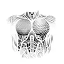 a tattoo stating on the left pectoral muscle. The tattoo will have a hockey player skating on a frozen lake with mountai tattoo design idea