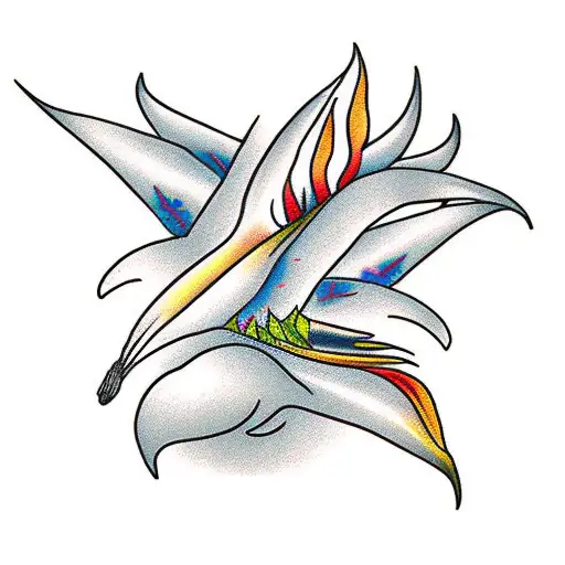 Bird of Paradise tattoo design idea