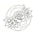 tranquility, opulence luxurious, elegant  tattoo design idea