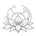tranquility, opulence luxurious, elegant  tattoo design idea