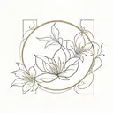 tranquility, opulence luxurious, elegant  tattoo design idea