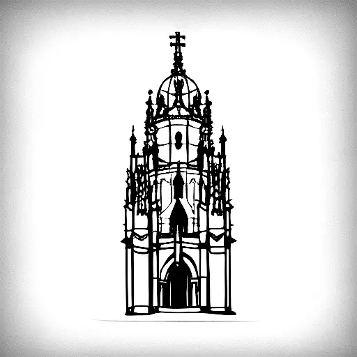 Catedral de Burgos y escudo del Burgos cf tattoo design idea