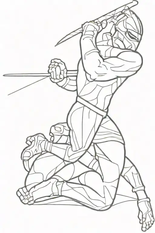 Gladiator and fitness tattoo design idea