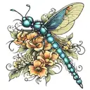 damselfly timeline tattoo design idea