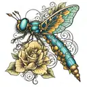 damselfly timeline tattoo design idea