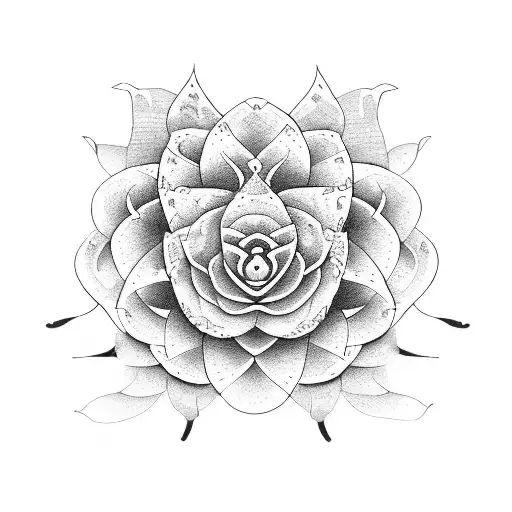 snakes with lotus flowers and thorns tattoo design idea