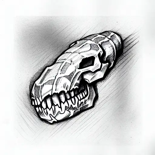skull snake glowers hyper realistic tattoo design idea