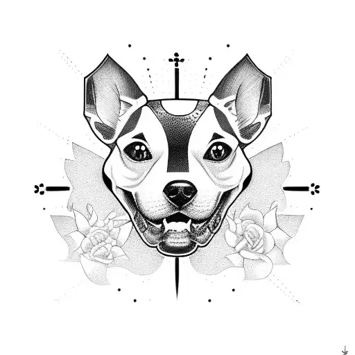 cachorro pastor tattoo design idea
