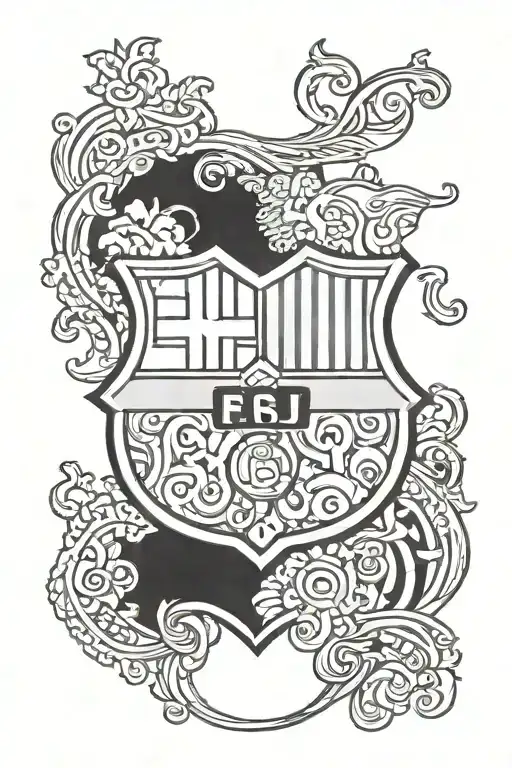 Barcelona logo tattoo design idea