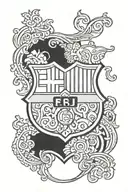 Barcelona logo tattoo design idea