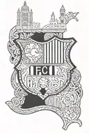 Barcelona logo tattoo design idea