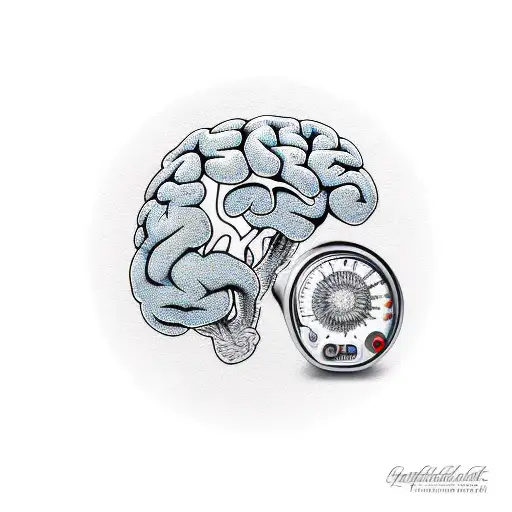 ADHD-brain and diabetic pancreas tattoo design idea