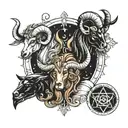 aries libra sagittarius tattoo design idea