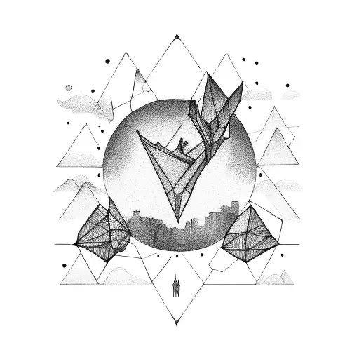 simple skyline  tattoo design idea