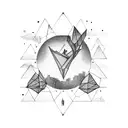 simple skyline  tattoo design idea