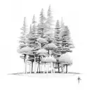 fire forest tattoo design idea