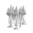 fire forest tattoo design idea