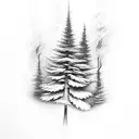 fire forest tattoo design idea