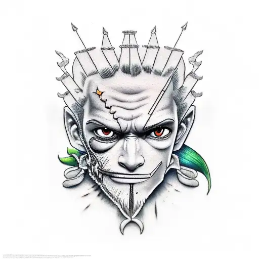 ronoroa Zoro  tattoo design idea