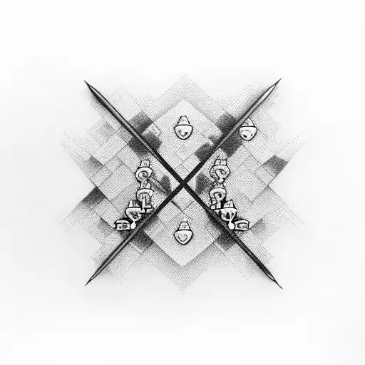 Business graph made of chess pieces tattoo design idea