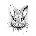 alice in wonderland rabbit and watch tattoo design idea