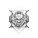 garter with a dozer behind it  tattoo design idea