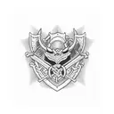 garter with a dozer behind it  tattoo design idea